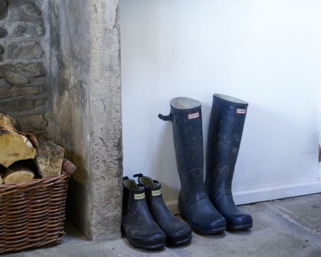 Practical ‘bootility room’ for 17th century countryside home