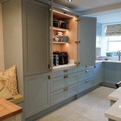Shaker style cottage kitchen by Daval powder blue 2